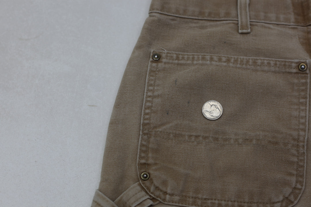 Mens Carhartt BO1 BRN Double Knee Dungaree Fit Pants