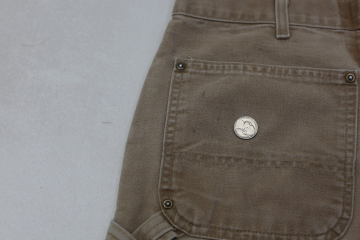 Mens Carhartt BO1 BRN Double Knee Dungaree Fit Pants