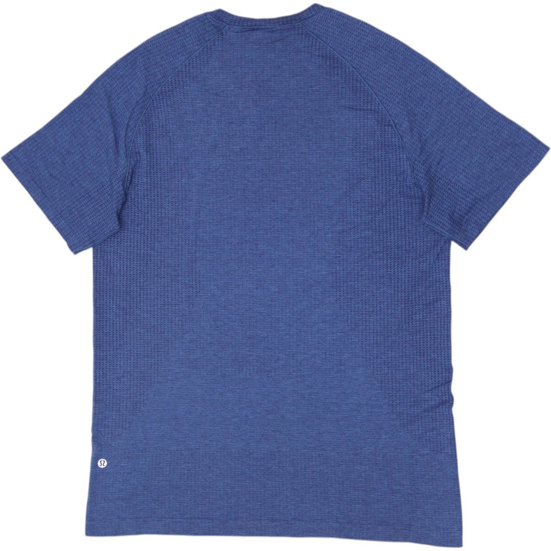 Mens Lululemon T-Shirt Blue Athletic Lightweight Crew Neck