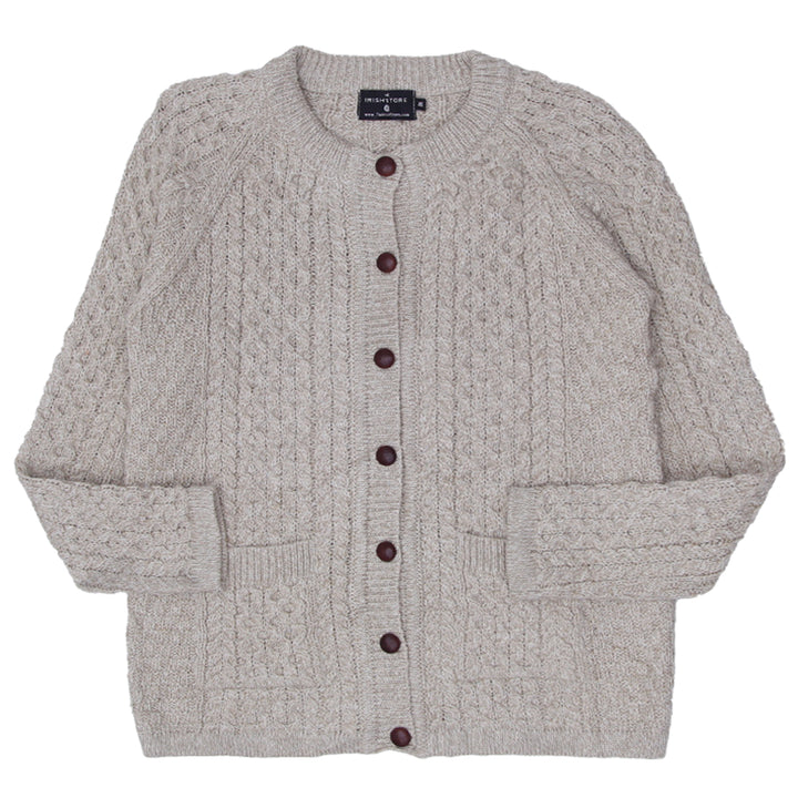 Vintage The Irish Store 100 % New Merino Knit Cardigan Sweater Ladies - Fashion Rerun Vintage Migration_Sweaters