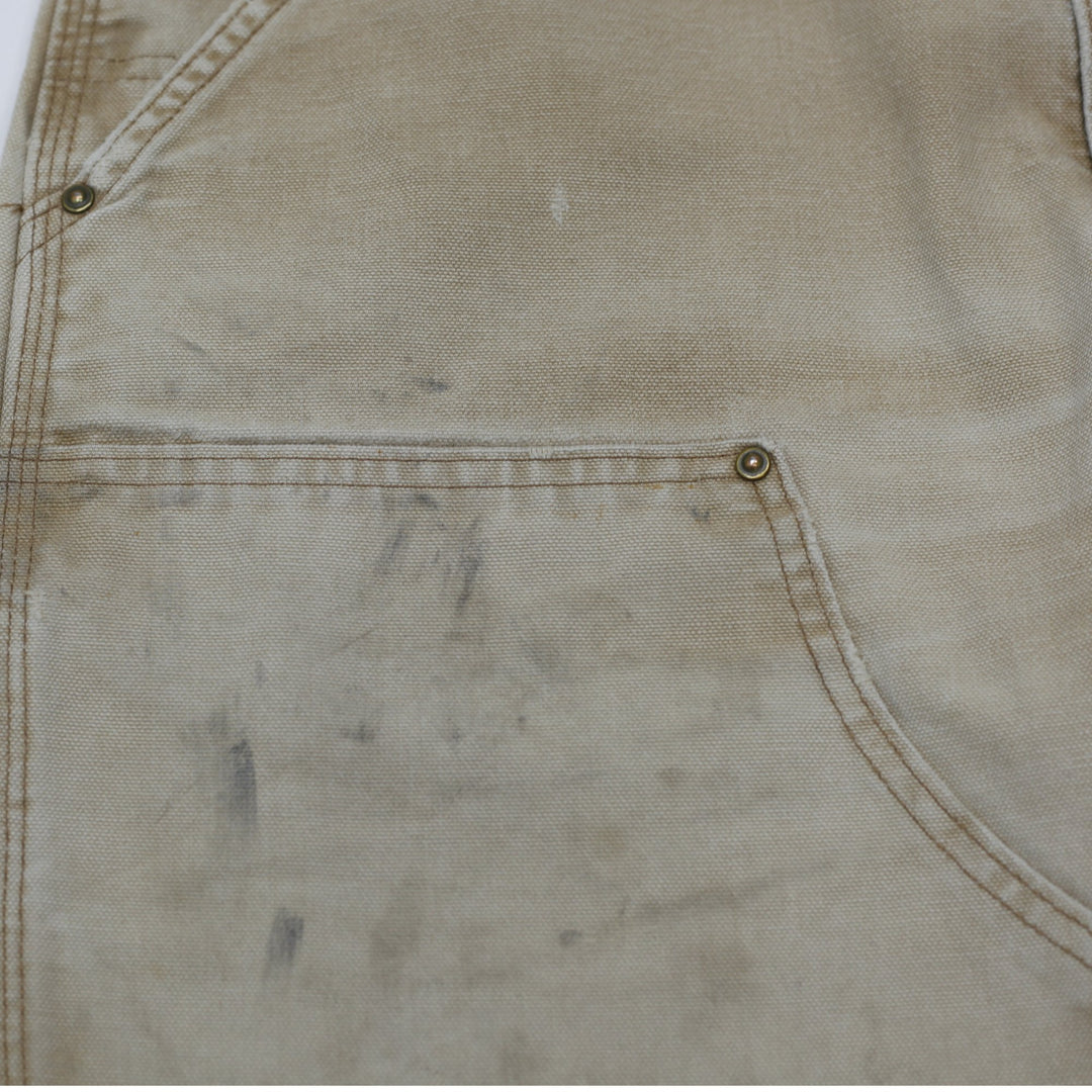 Mens Carhartt B136 BRN Dungaree Fit Double Knee Workwear Pants Size 36 X 30
