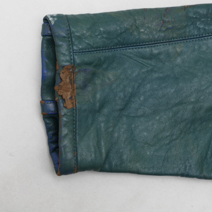 Vintage 90s Marc Buchanan Pelle Pelle Green Leather Jacket Size 42 | Migration_Jackets - View 6 | Fashion Rerun