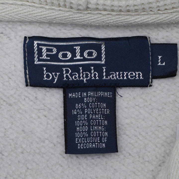 Mens Polo By Ralph Lauren Gray Full Zip Hoodie Size L