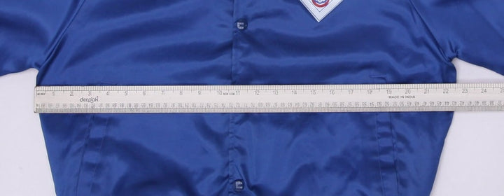 Vintage 90s Chalk Line Chicago Cubs Blue Bomber Jacket MLB Size M | Migration_Jackets - Alternate View | Fashion Rerun