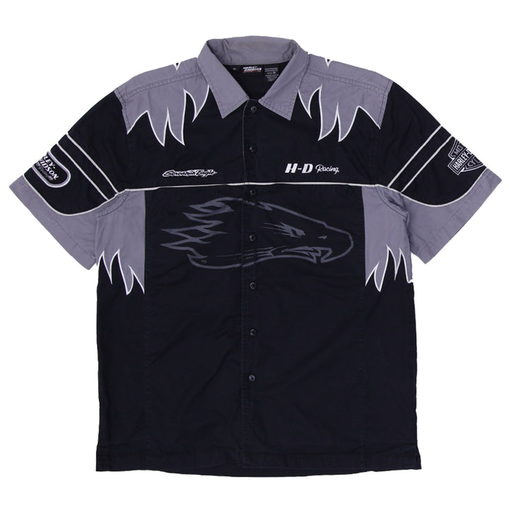 Mens Harley Davidson Screamin Eagle Racing Shirt Black Graphic