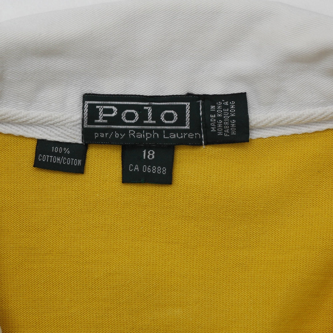 Vintage Youth Boys Polo By Ralph Lauren Classic-Fit Laurel Crest Rugby T-Shirt