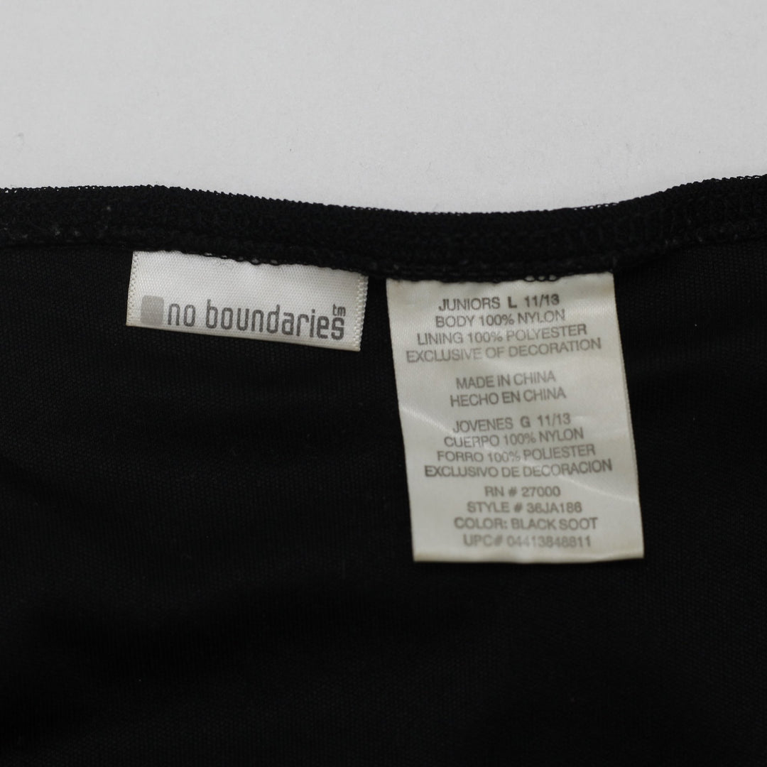 Y2K Ladies No Boundaries Empire Waist Mesh Cami Top Size Juniors Large
