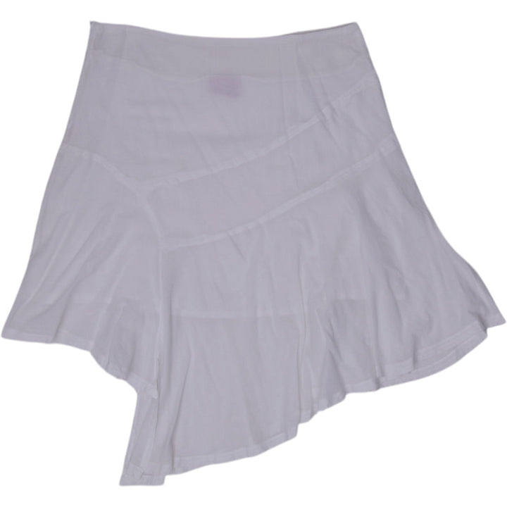 Y2K Ladies Hooch White Sheer Mesh Handkerchief Hem Skirt