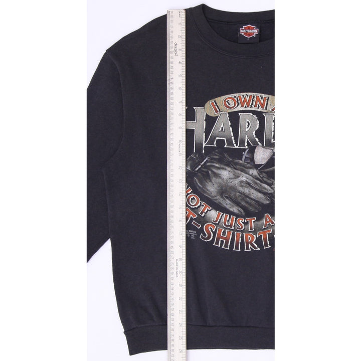Vintage Mens Harley Davidson Sweatshirt Black Graphic Fleece 1991