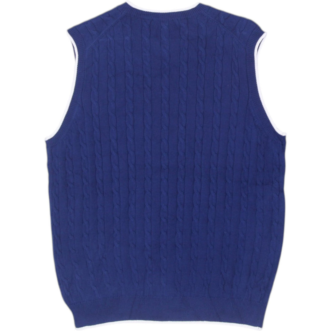 Mens Brooks Brothers Cable Knit Supima Cotton Sleeveless Sweater