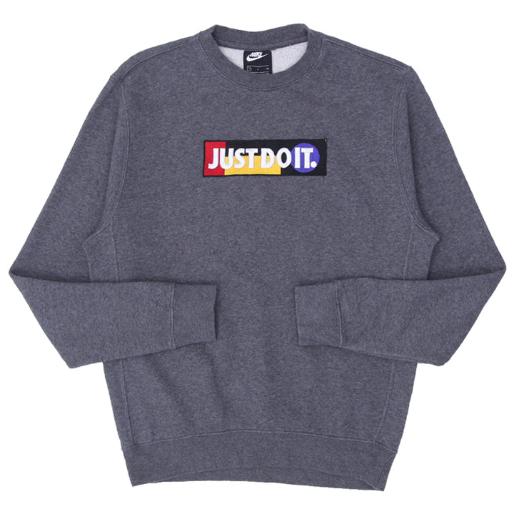 Mens Nike Just Do It Gray Crewneck Sweatshirt - Fashion Rerun Vintage Migration_Sweaters
