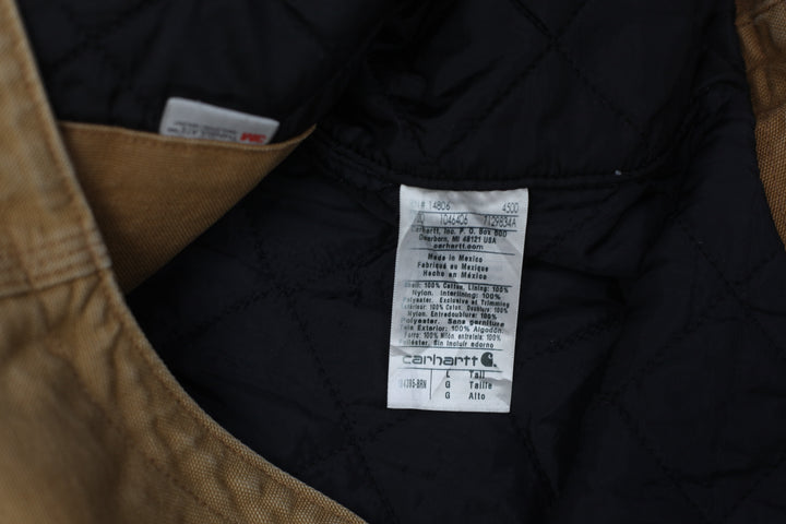 Mens Carhartt 104395-BRN Arctic Quilt Lined Duck Insulated Vest