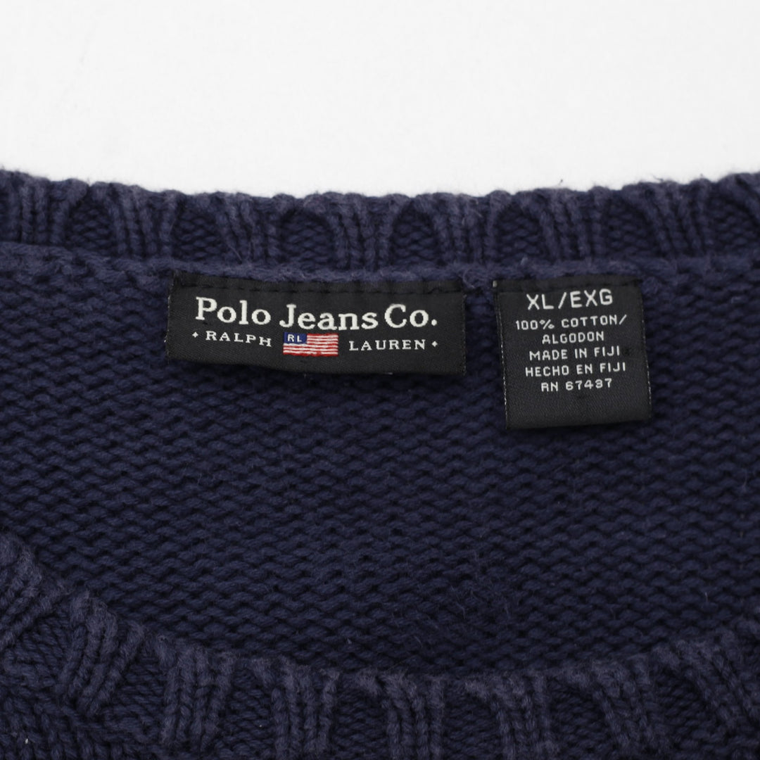 Vintage Ladies Polo Jeans Co. by Ralph Lauren Sport Knit Navy Sweater | Migration_Jumper & Knitwear RL Collec | Fashion Rerun