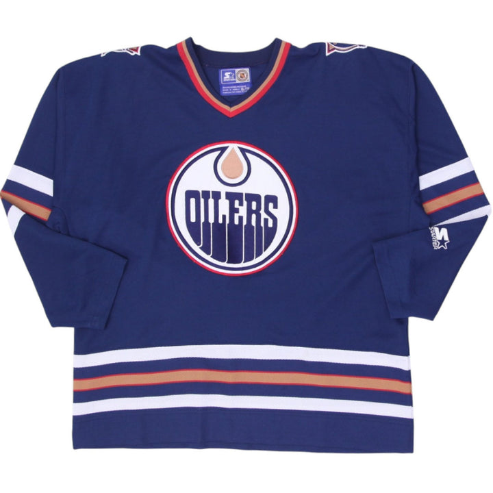 Vintage Starter Edmonton Oilers NHL Hockey Jersey 90s Men Size XL