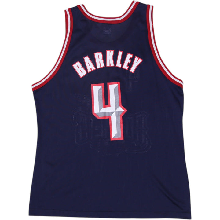 Vintage 90s Champion Houston Rockets Charles Barkley Basketball Jersey Size 48 | Migration_Jerseys - Side Vie | Fashion Rerun