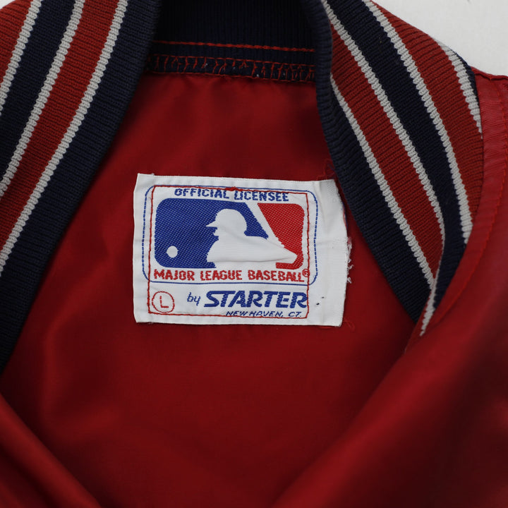 Vintage MLB By Starter St. Louis Cardinals Satin Red Snap Button Jacket L | Migration_Jackets - Back View | Fashion Rerun