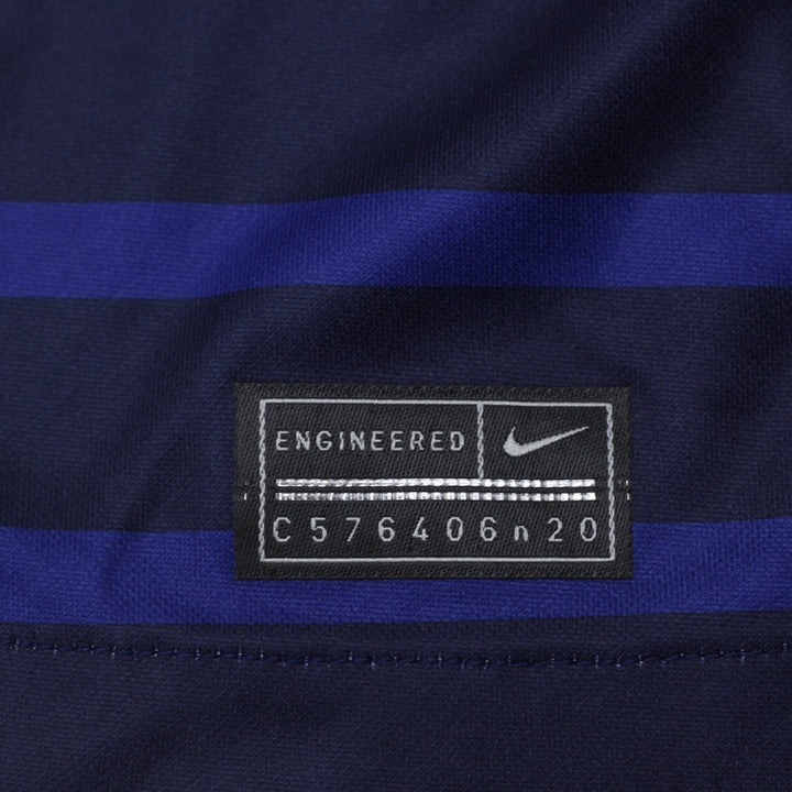 Ladies Nike FFF France 2020 Soccer Navy Striped Jersey L | Migration_Jerseys - Detail View | Fashion Rerun