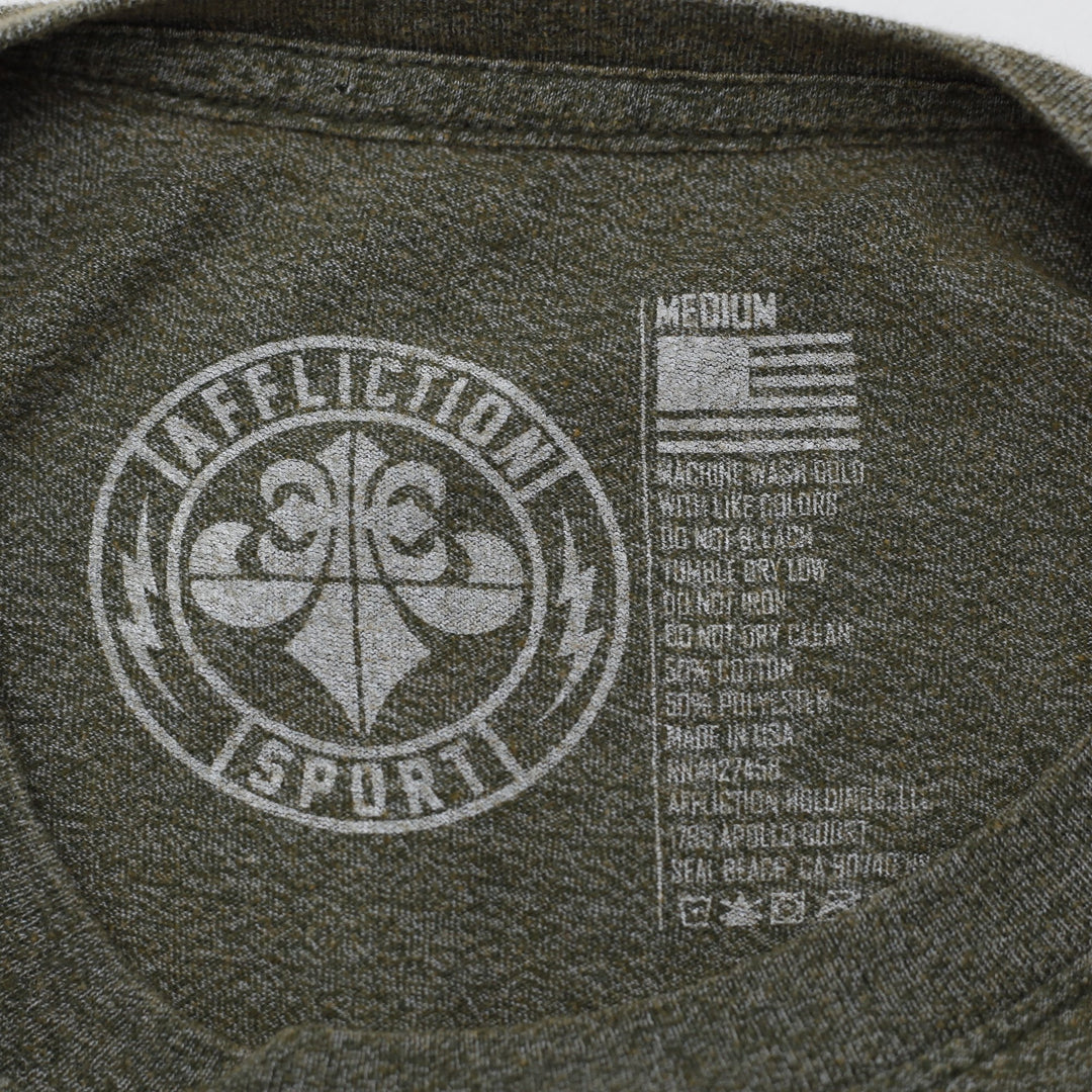Y2K Mens Affliction Sport Div Tactical Athletics Graphic T-Shirt size M