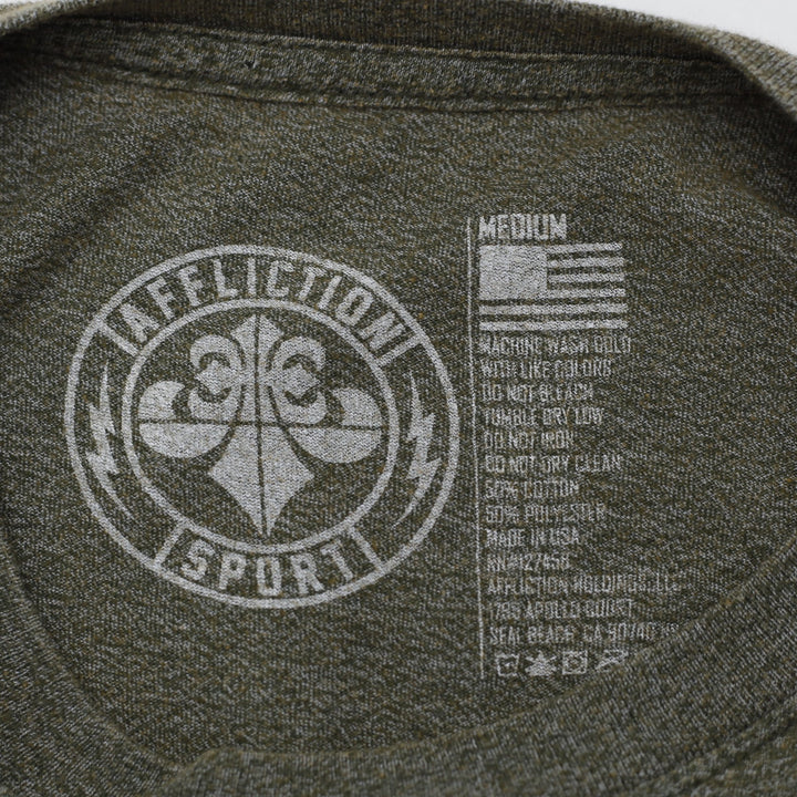 Y2K Mens Affliction Sport Div Tactical Athletics Graphic T-Shirt size M