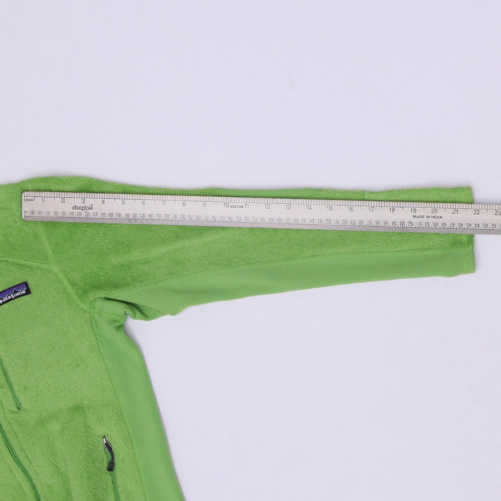 Ladies Patagonia Full Zip Fleece Jacket Lime Green Size XS