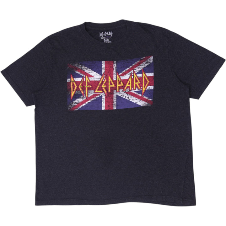 Mens Def Leppard Union Jack Rock Band T-Shirt Size XL
