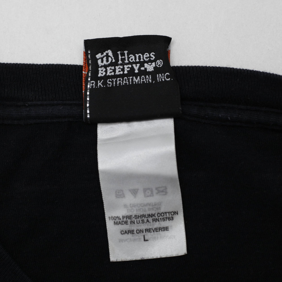 Mens Harley Davidson Black Crete Illinois Graphic T-Shirt Made in USA size L