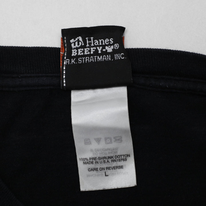 Mens Harley Davidson Black Crete Illinois Graphic T-Shirt Made in USA size L