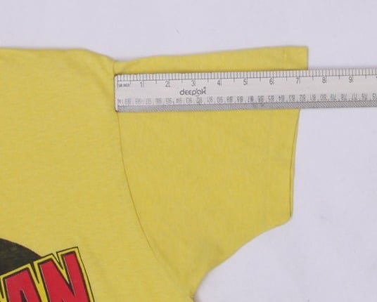 Vintage Screen Stars Batman T-Shirt Yellow Graphic 1988 DC Comics Made In USA XL Single Stitch