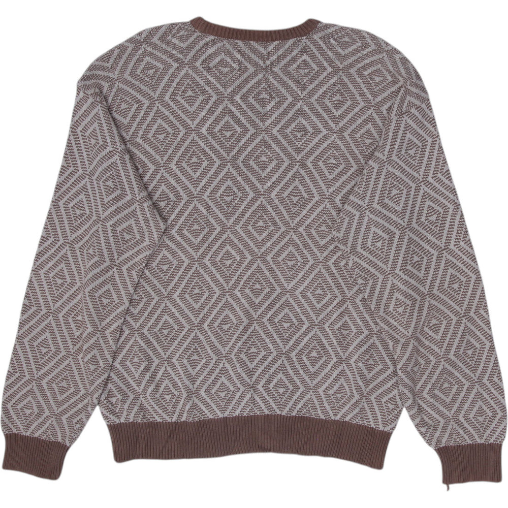 Vintage 90s Giorgio Armani Geometric Knitwear Sweater Size L | Migration_Knitwear & Sweaters - Side View | Fashion Rerun