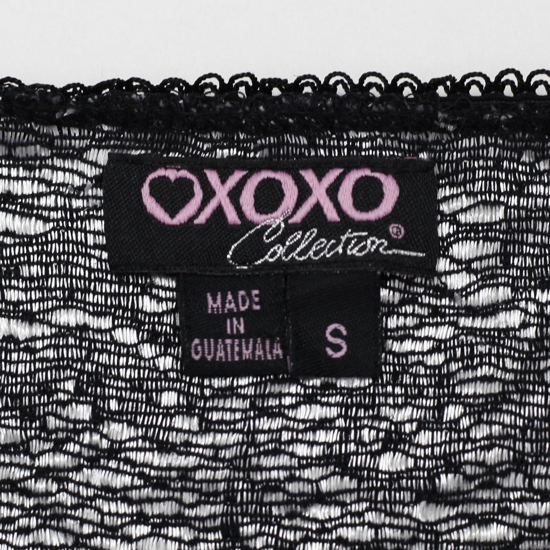 Y2K Ladies XOXO Collection Black Sheer Lace Corset Cami Top Size S