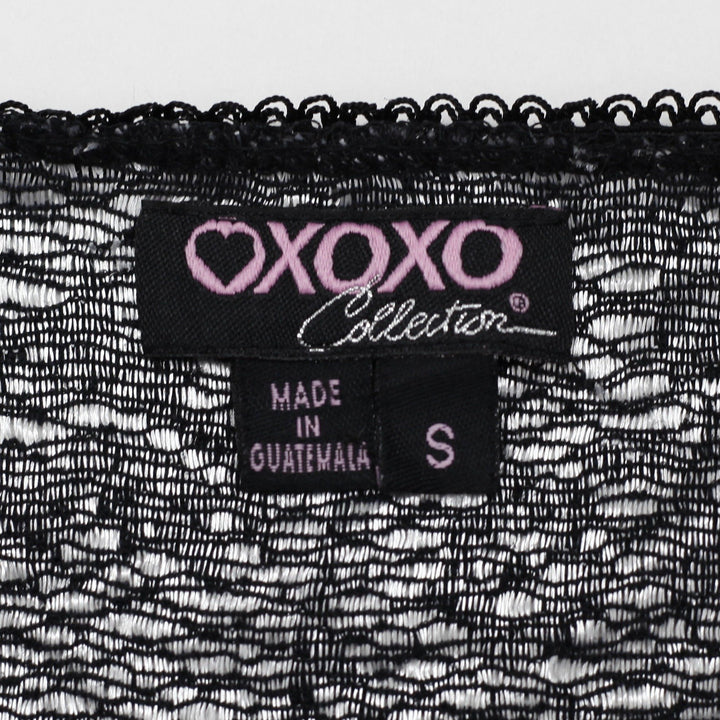 Y2K Ladies XOXO Collection Black Sheer Lace Corset Cami Top Size S