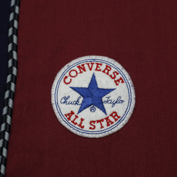 Mens Converse Chuck Taylor Two Tone Maroon Navy Short Sleeve Shirt Size M