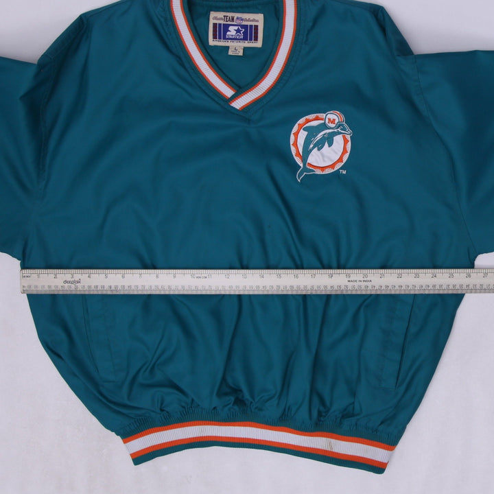 Vintage 1996 Starter Miami Dolphins Dan Marino 13 V-Neck Jacket Sz L