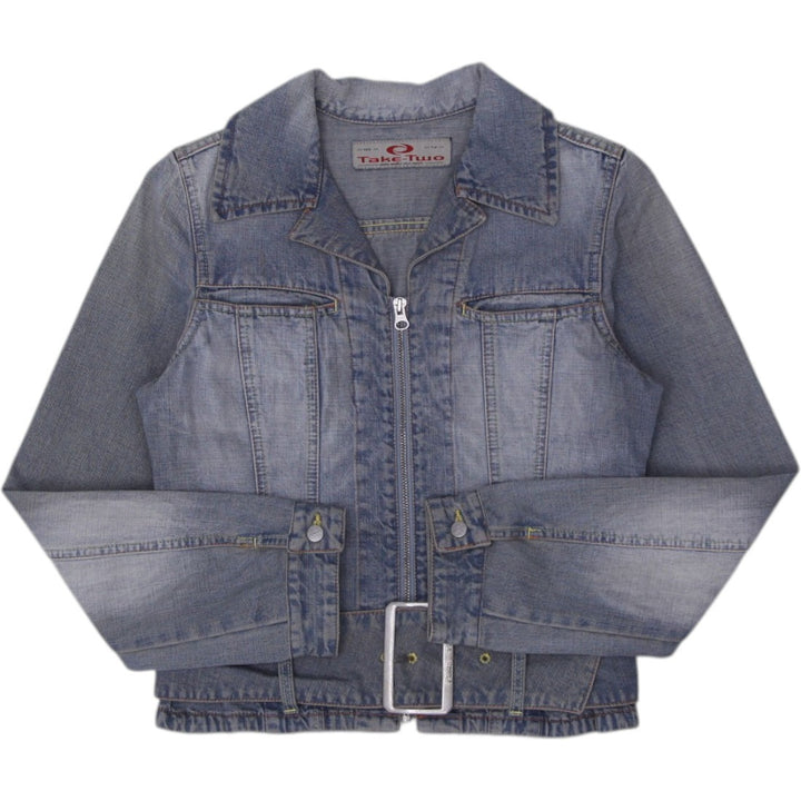 Y2K Ladies Take Two Belted Denim Jacket
