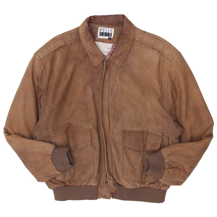 Vintage 90s Streetwear Suede Leather Pelle Cuir Jacket