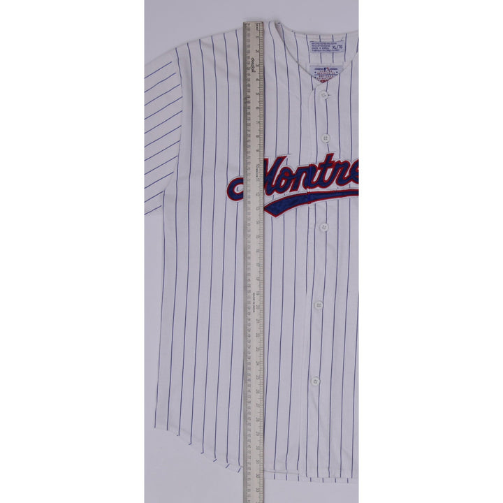 Vintage 90s Starter Montreal Expos Baseball Pinstripe MLB Jersey Size XL