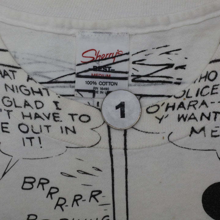 Vintage Mickey Mouse Comic Strip AOP T-Shirt Sherry's Tag USA Made Medium