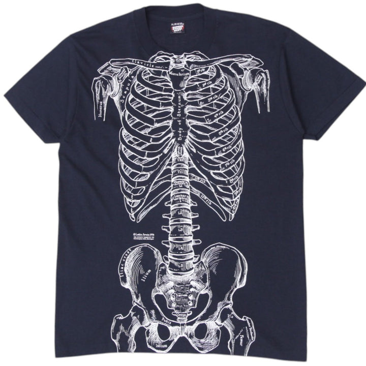 Vintage Leslie Arwin 1978 Anatomical Skeleton T-Shirt XL Made In USA Single Stitch | Migration_T-Shirts | Fashion Rerun