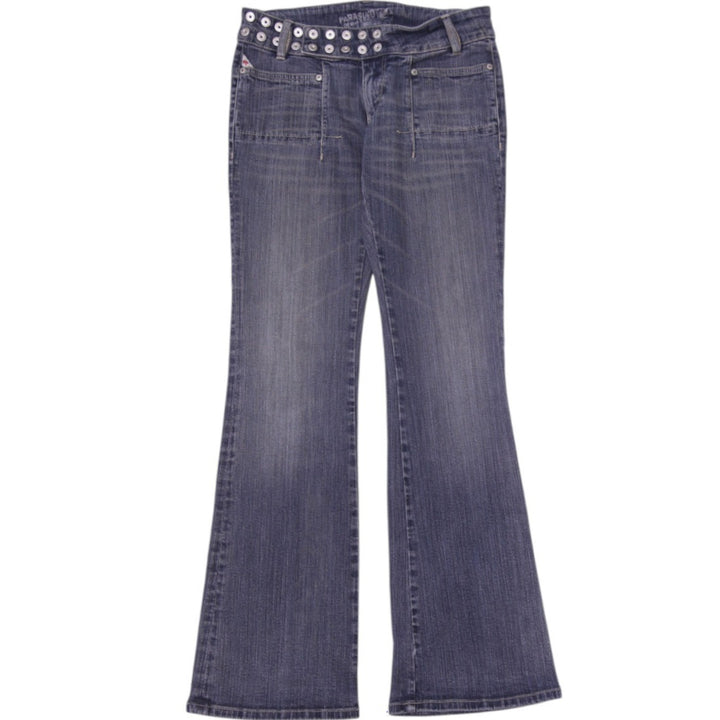 Y2K Ladies Parasuco Cult Denim Y2K Snap Waist Low Rise Bootcut Jeans Size 28