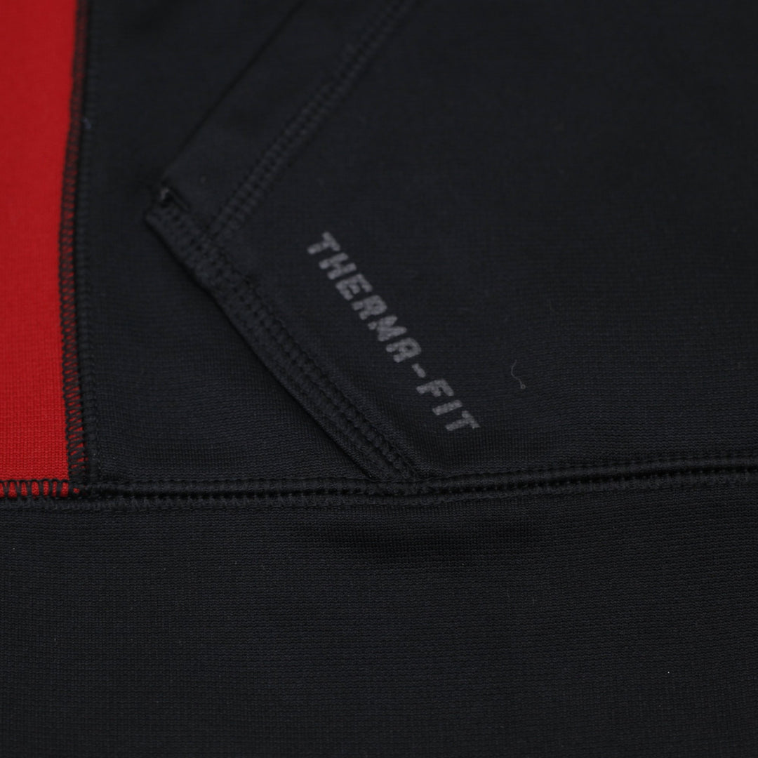 Mens Nike Therma-Fit Black Red Pullover Hoodie Size M