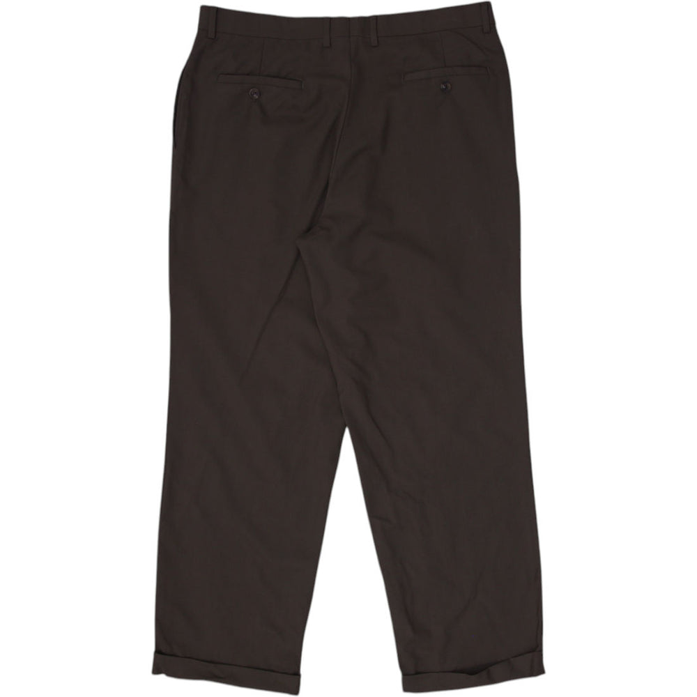 Vintage Mens Ralph Lauren Relaxed Fit Tailored Brown Pants Size 36/30 | Migration_Pants - Side View | Fashion Rerun