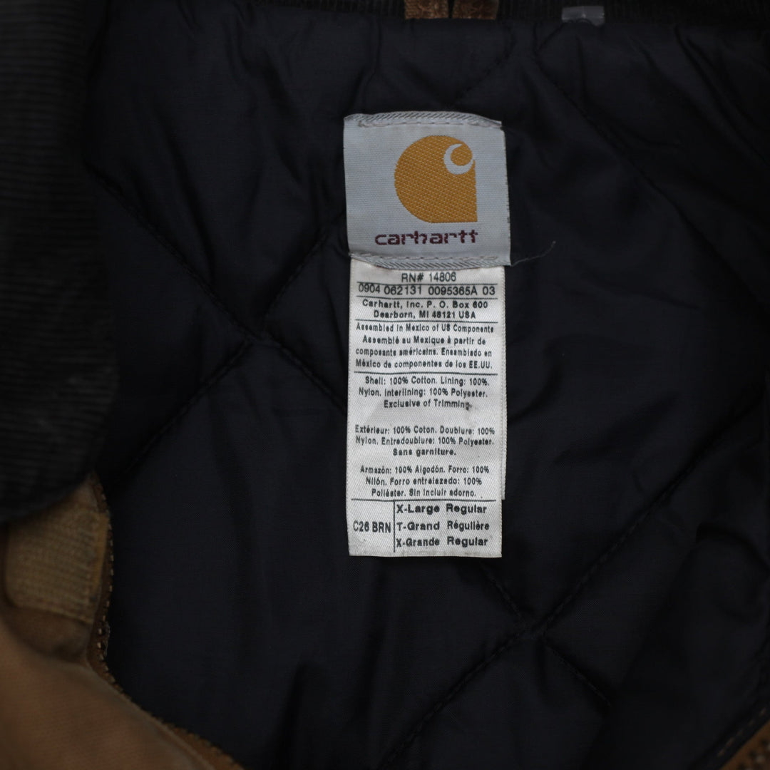 Vintage Carhartt Arctic Quilt Lined Sandstone Traditional Coat C26 BRN Slightly Distressed Jacket