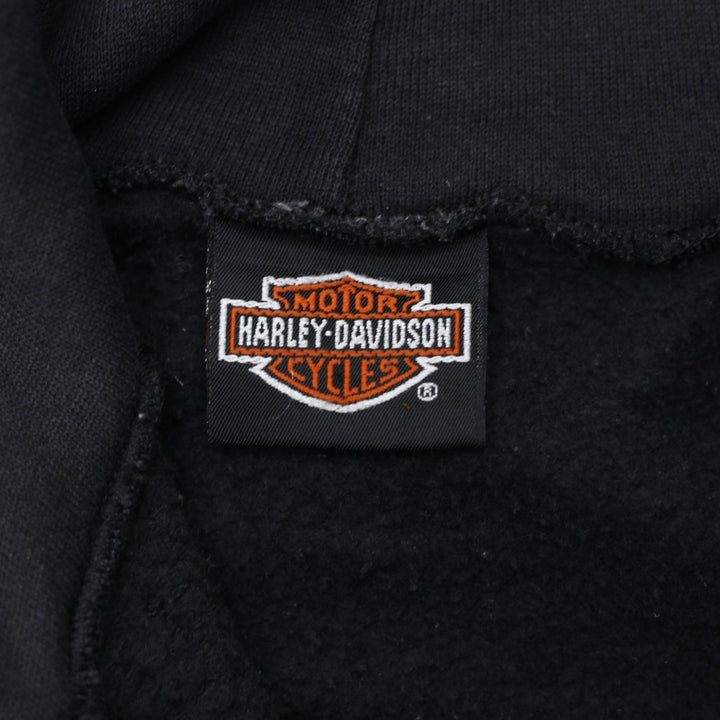 Vintage Mens Harley Davidson Hoodie Black Full Zip Graphic | Migration_Hoodies - Back View | Fashion Rerun