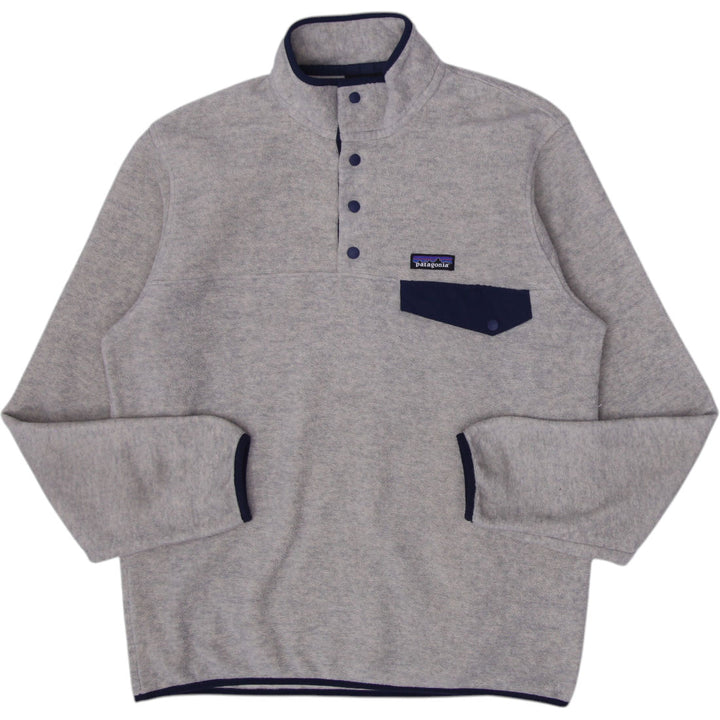 Vintage Mens Patagonia Synchilla Fleece Gray Snap-T Pullover Size M