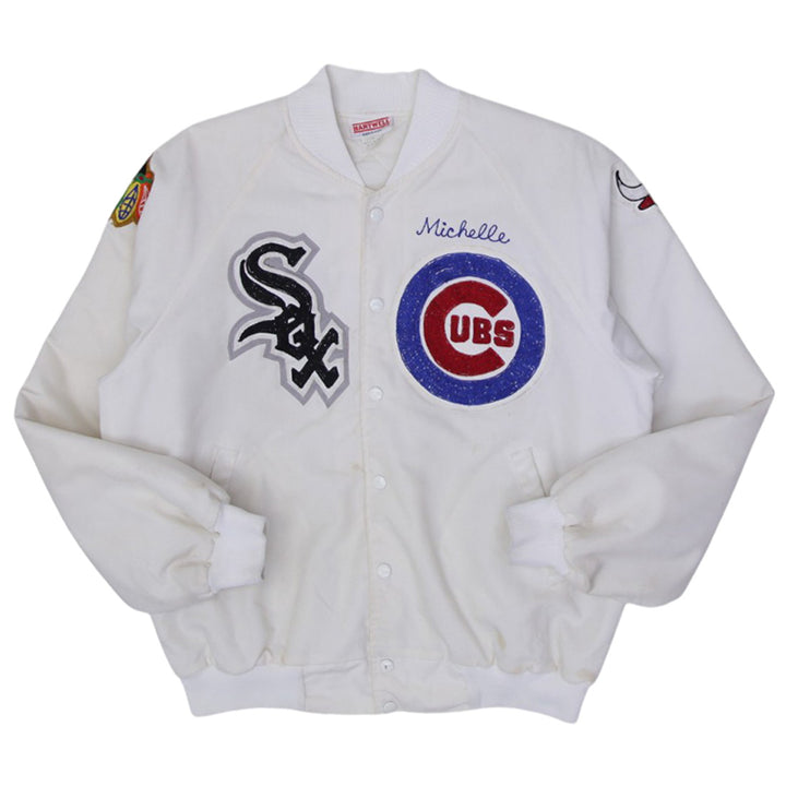 Vintage Hartwell Made In USA Cubs Sox Patch Button Jacket | Migration_Jacket | Fashion Rerun