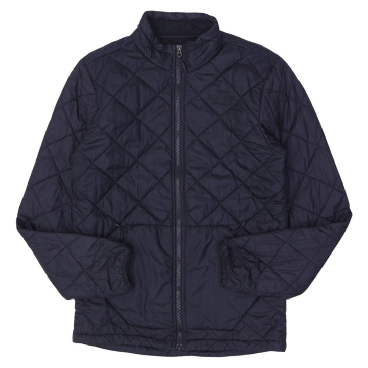 Mens The North Face Quilted Jacket Black Insulated Pockets Full Zip