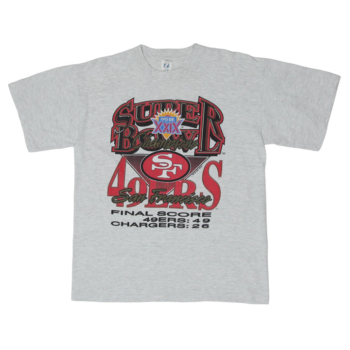 1995 Vintage San Francisco 49Ers Super Bowl Champions T-Shirt Made in USA Logo 7 XL