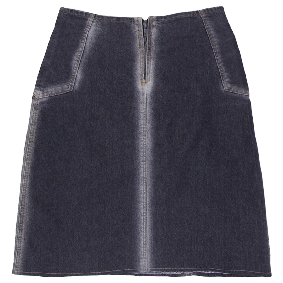 Y2K Ladies Front Lace Up Denim Midi Skirt