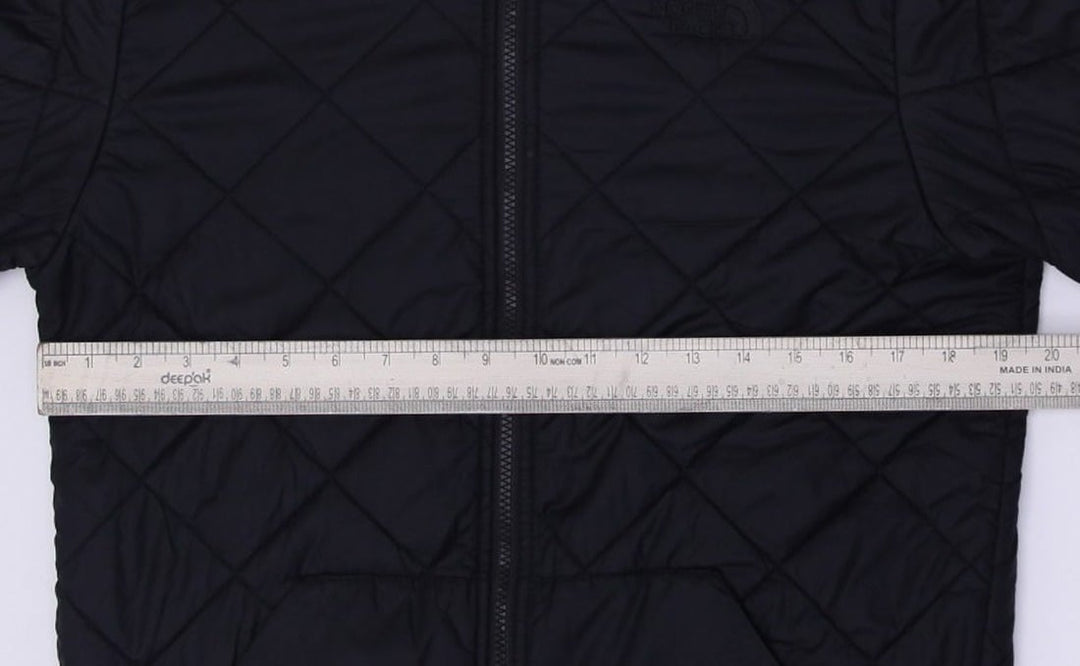 Mens The North Face Quilted Jacket Black Insulated Pockets Full Zip