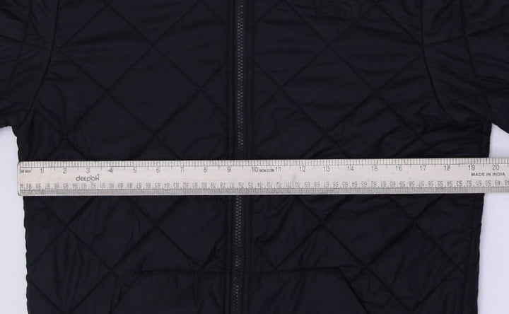 Mens The North Face Quilted Jacket Black Insulated Pockets Full Zip